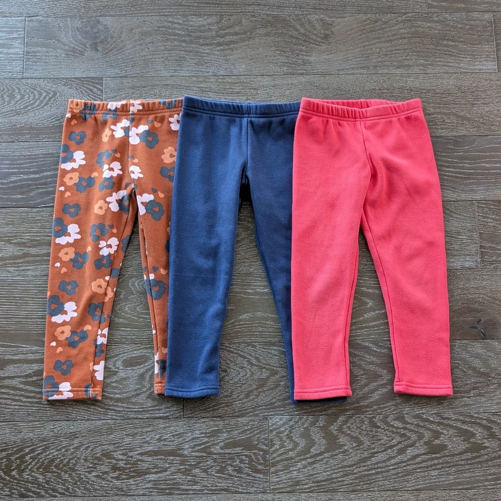 Carter's Fleece Leggings Lot Of 3 Size 5